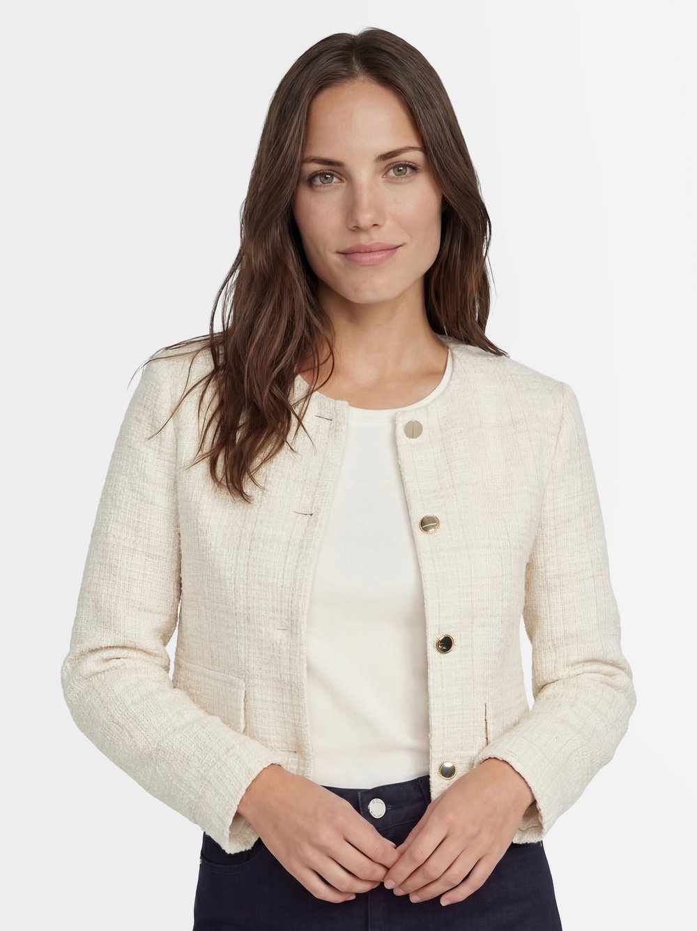 s.Oliver BLACK LABEL Kurzblazer Damen mehrfarbig strukturiert, 48