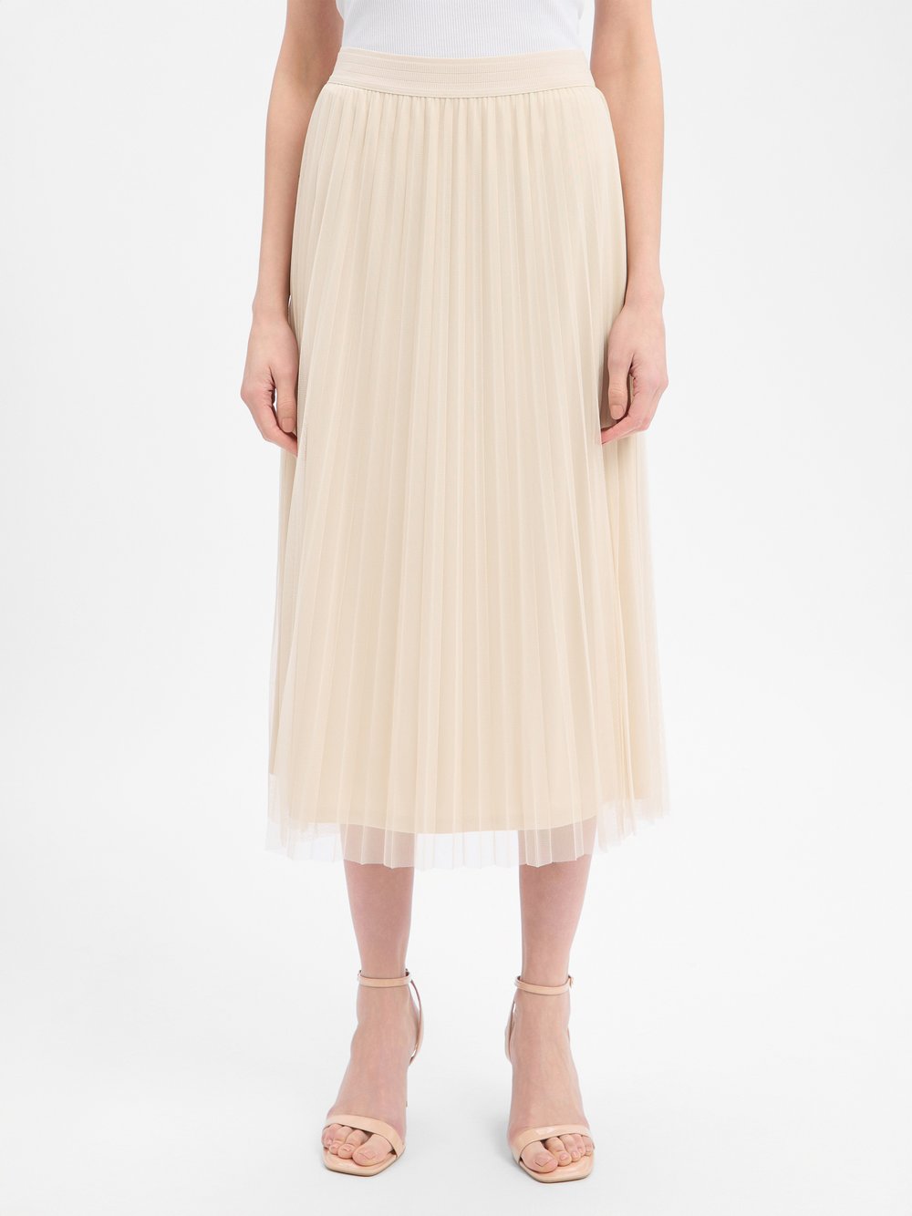 s.Oliver BLACK LABEL Plisseerock Damen beige, 40