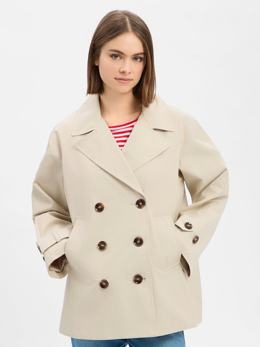 Barbour Jacke Damen Baumwolle beige, 44