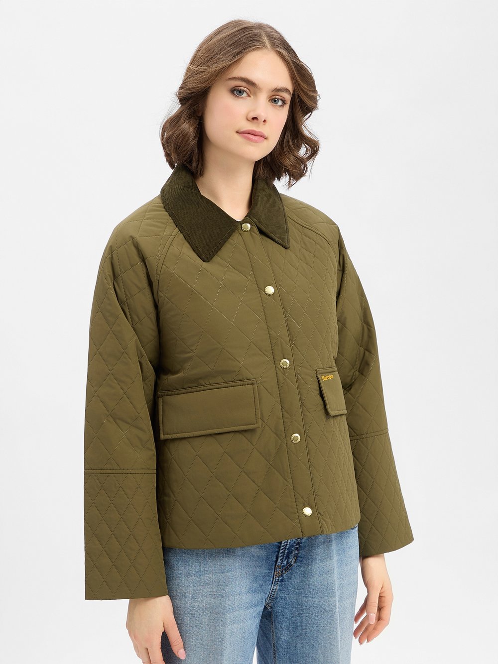 Thumbnail - Barbour Steppjacke Damen grün, 36