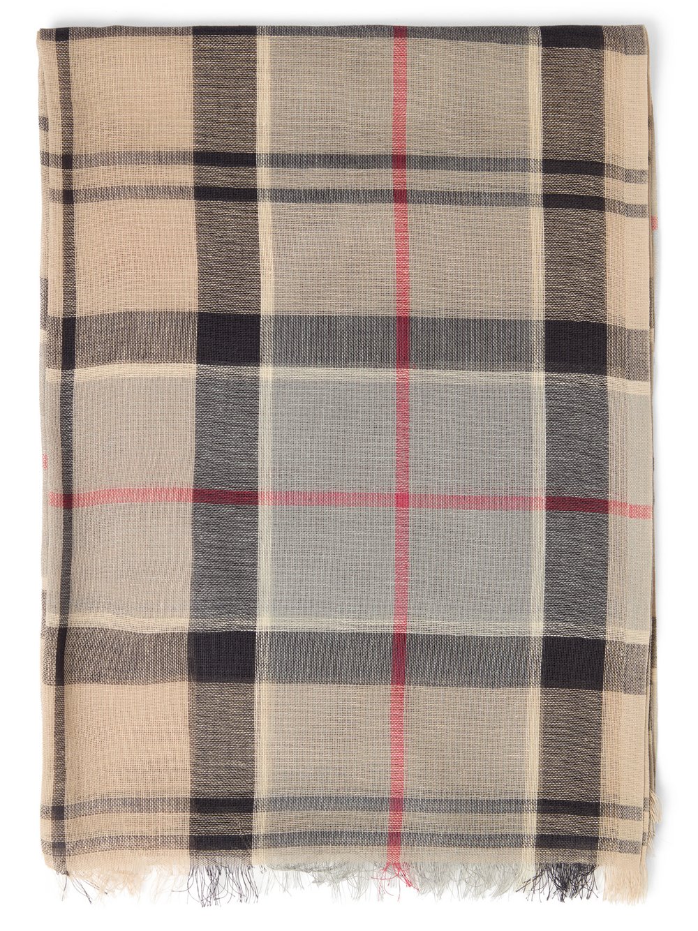 Barbour szalik z płótna - Welton Tartan Kobiety Bawełna szary|wielokolorowy, 50