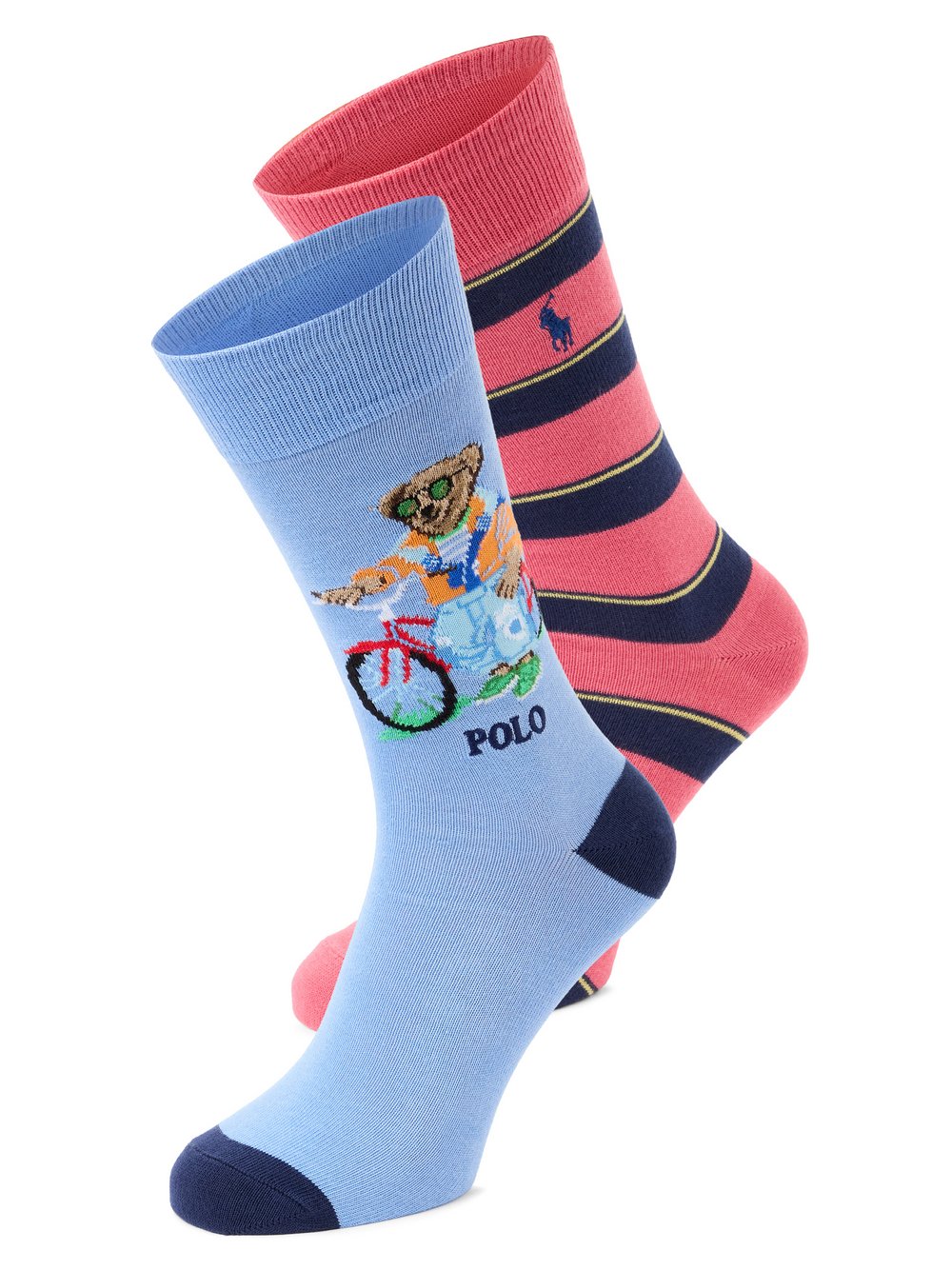 Polo Ralph Lauren Socken 2er Pack Herren Baumwolle mehrfarbig gemustert, ONE SIZE