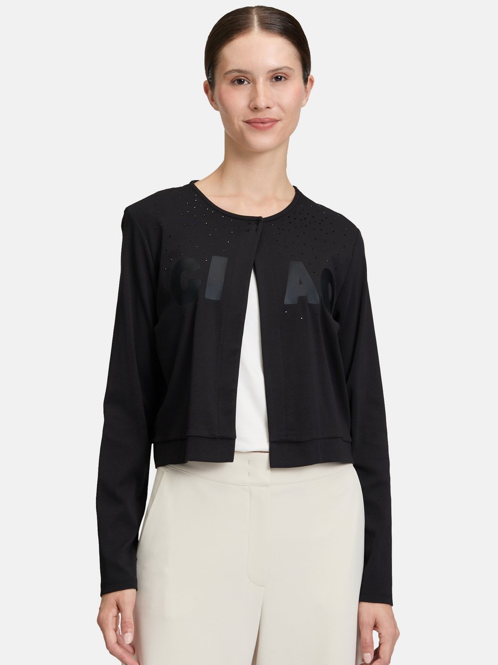 Betty Barclay Shirtjacke Damen Baumwolle schwarz, 36
