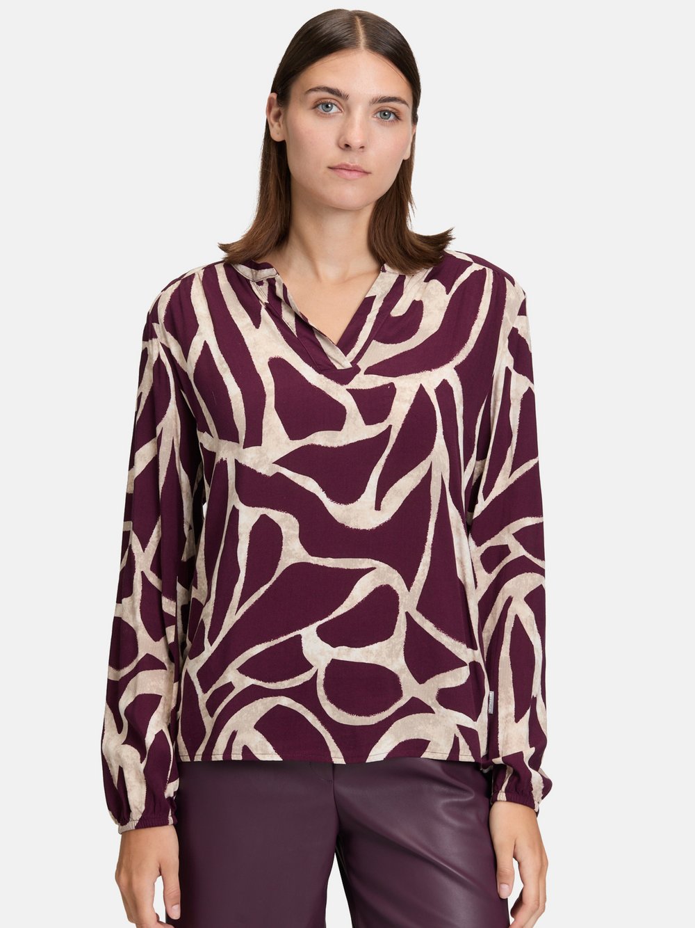 Betty & Co Schlupfbluse Damen Viskose rot gemustert, 40