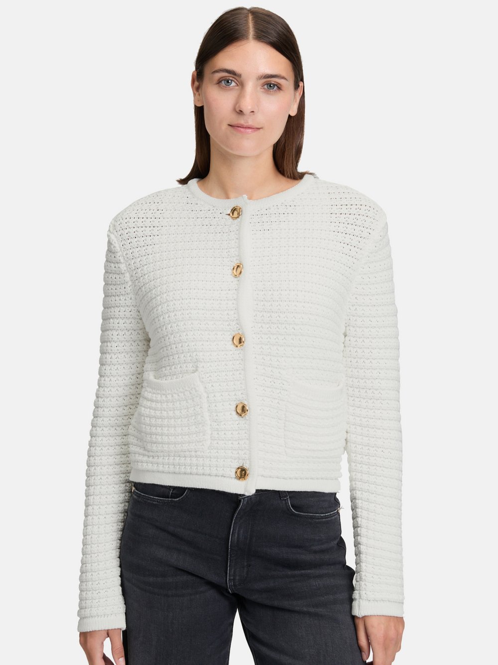 Betty & Co Strick-Cardigan Damen Baumwolle weiß, 38