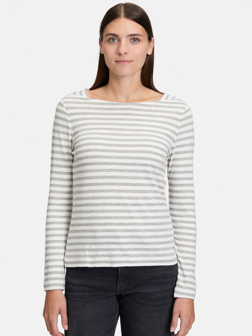 Betty & Co Ringelshirt Damen Baumwolle weiß gestreift, S