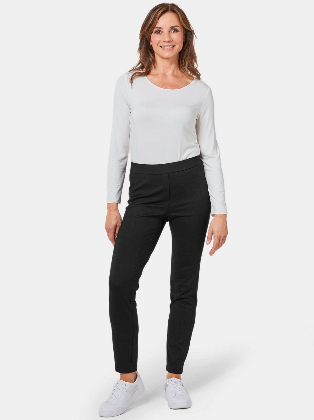 Goldner Jerseyhose Damen Polyamid schwarz, 46