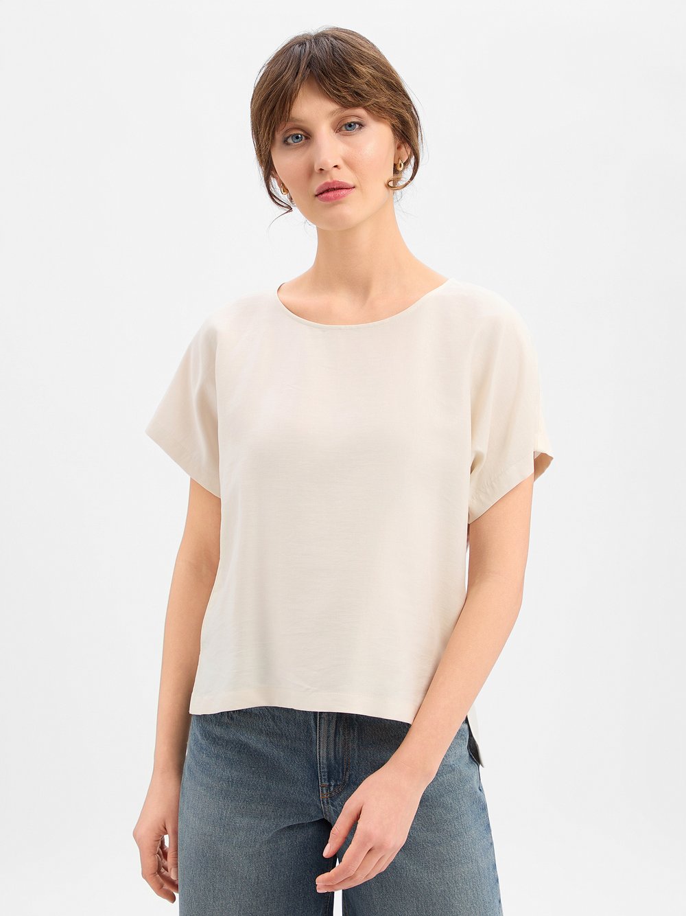 Drykorn Blusenshirt Damen Cupro weiß, 40