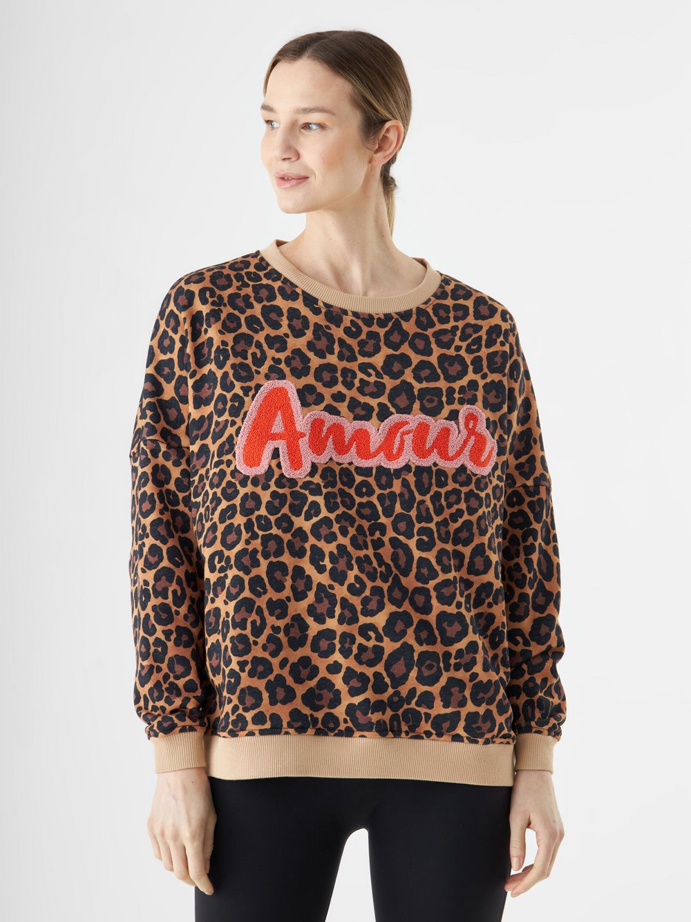 Thumbnail - Codello Sweatshirt Damen Baumwolle braun bedruckt, L