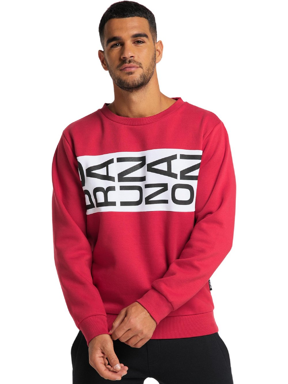 Thumbnail - Bruno Banani Sweater  Herren Baumwolle rot bedruckt, XXL