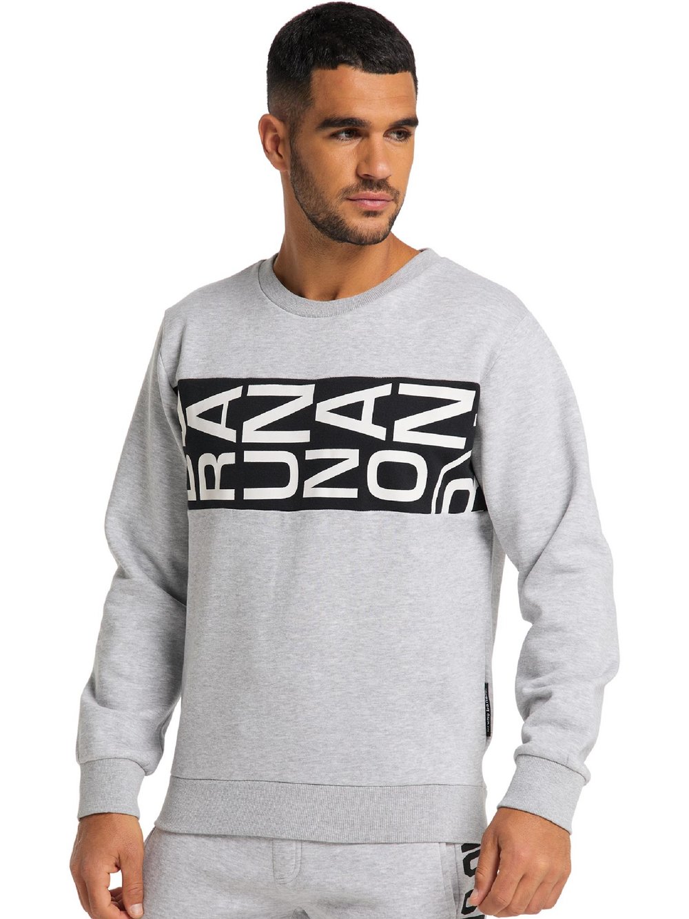 Thumbnail - Bruno Banani Sweater  Herren Baumwolle mehrfarbig bedruckt, M