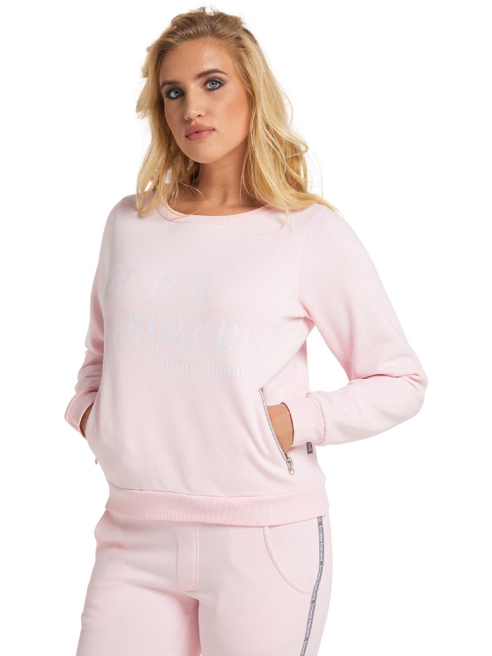 Thumbnail - Bruno Banani Langarmshirt  Damen Baumwolle rosa bedruckt, XXXL