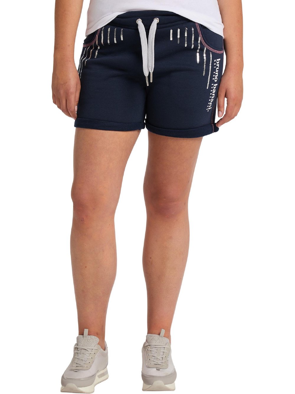 Thumbnail - Bruno Banani Shorts  Damen Baumwolle blau bedruckt, XXL