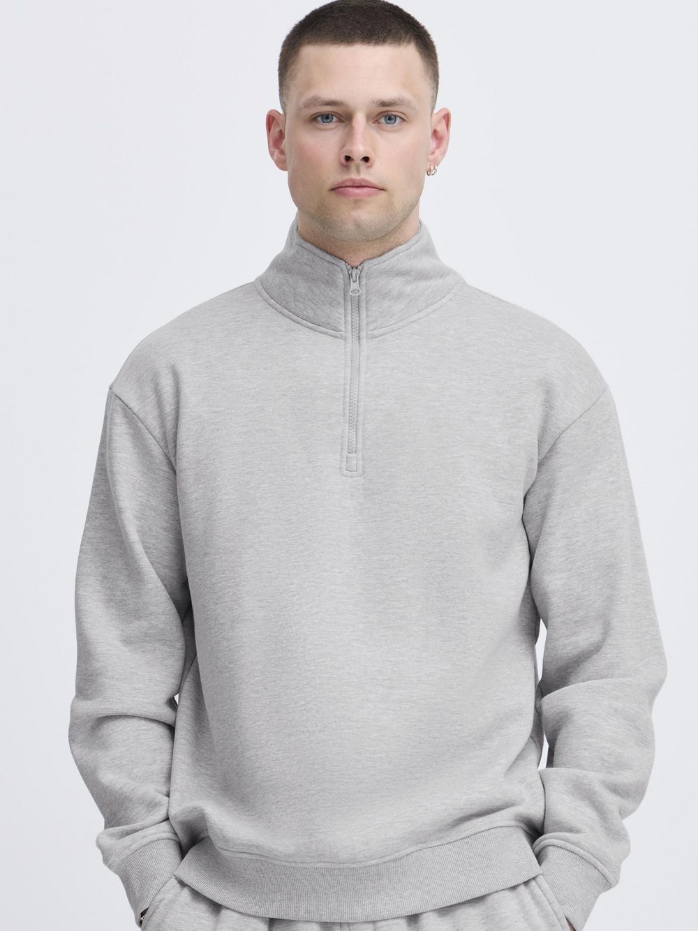 BLEND Longsweatshirt Herren Baumwolle grau, M