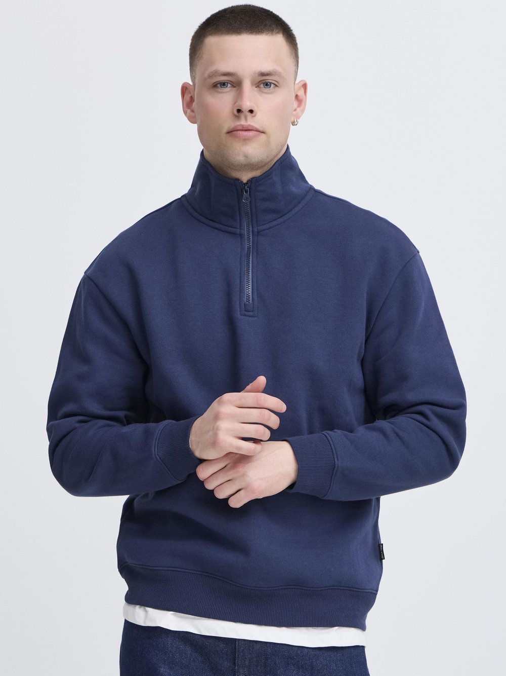 BLEND Longsweatshirt Herren Baumwolle blau, XXXL