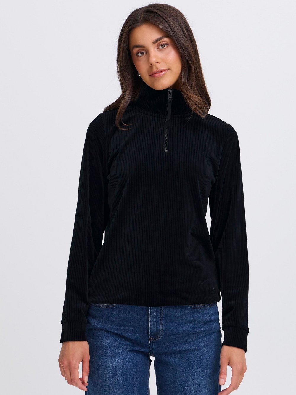 OXMO Longsweatshirt Damen schwarz, L