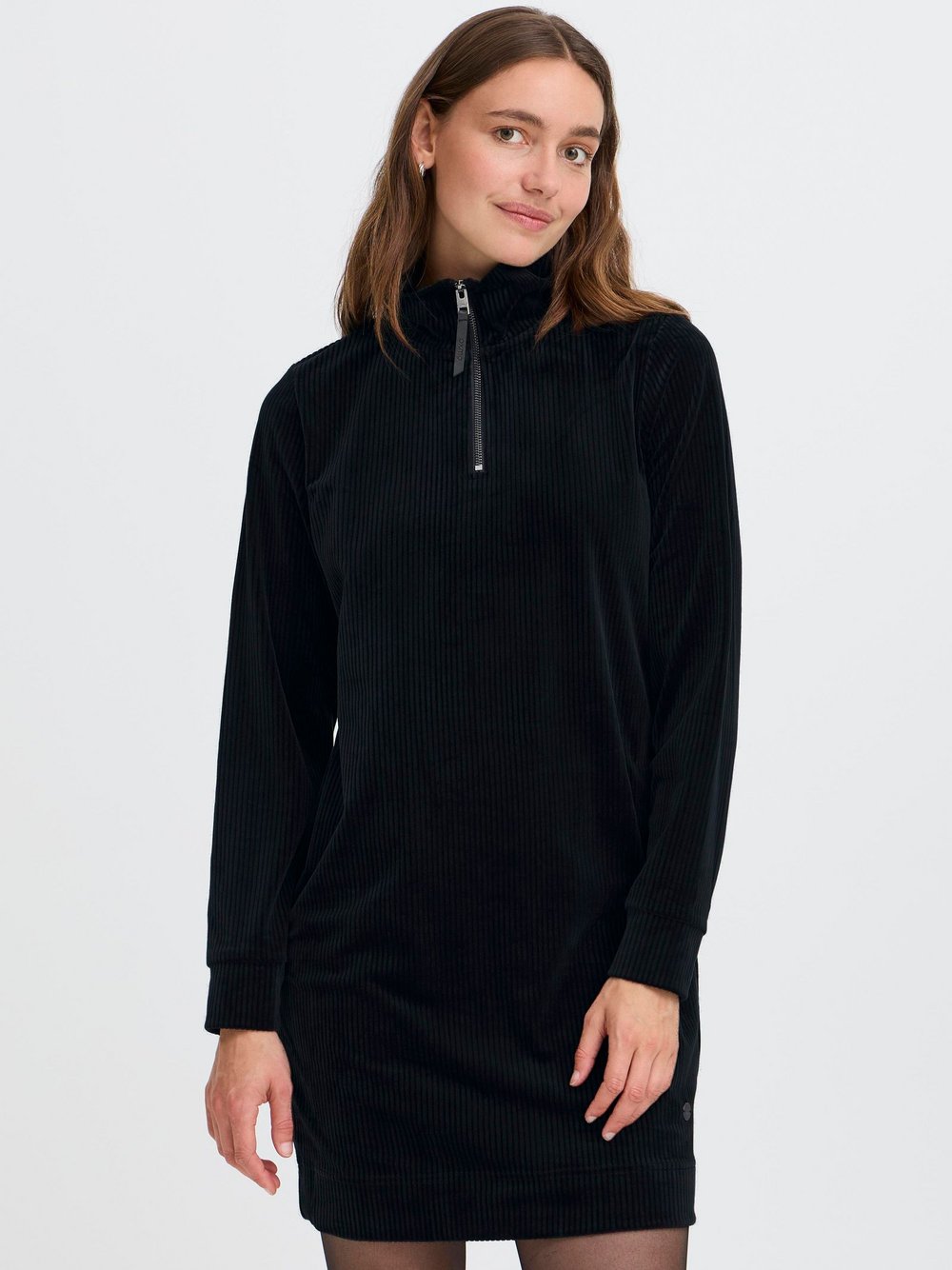 OXMO Sweatkleid Damen schwarz, S