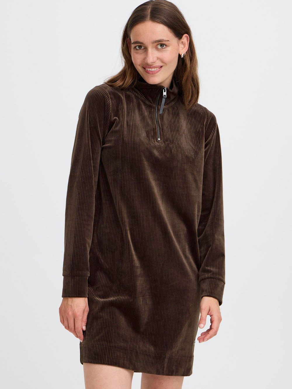 OXMO Sweatkleid Damen braun, XL