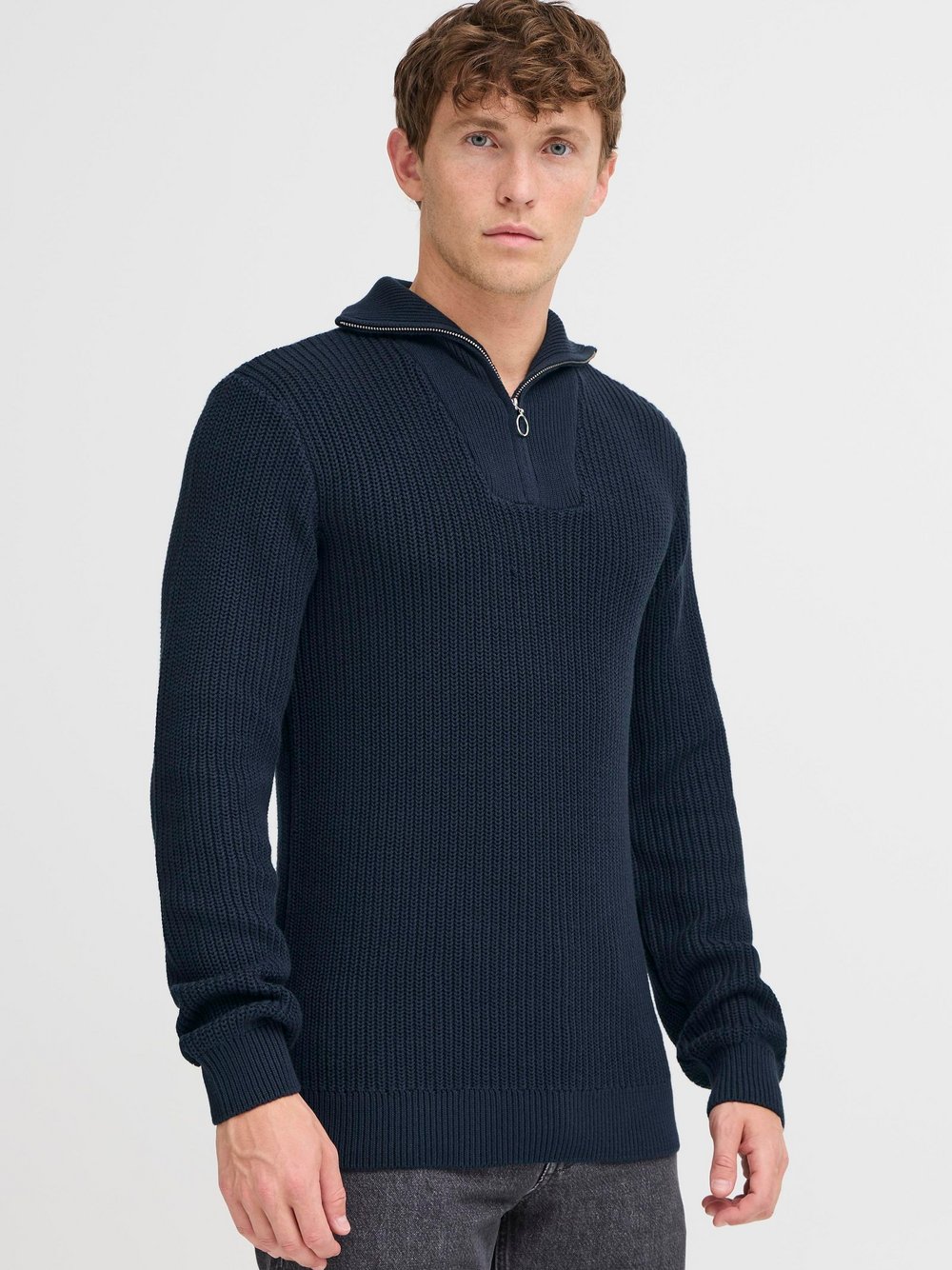 BLEND Troyer Herren Textil blau, L