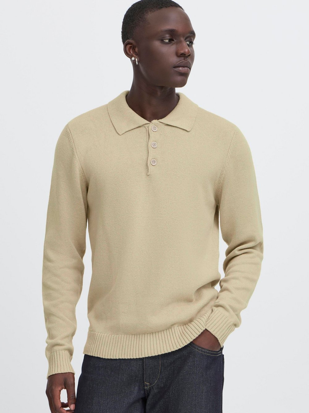 BLEND Strickpullover Herren Textil beige, M
