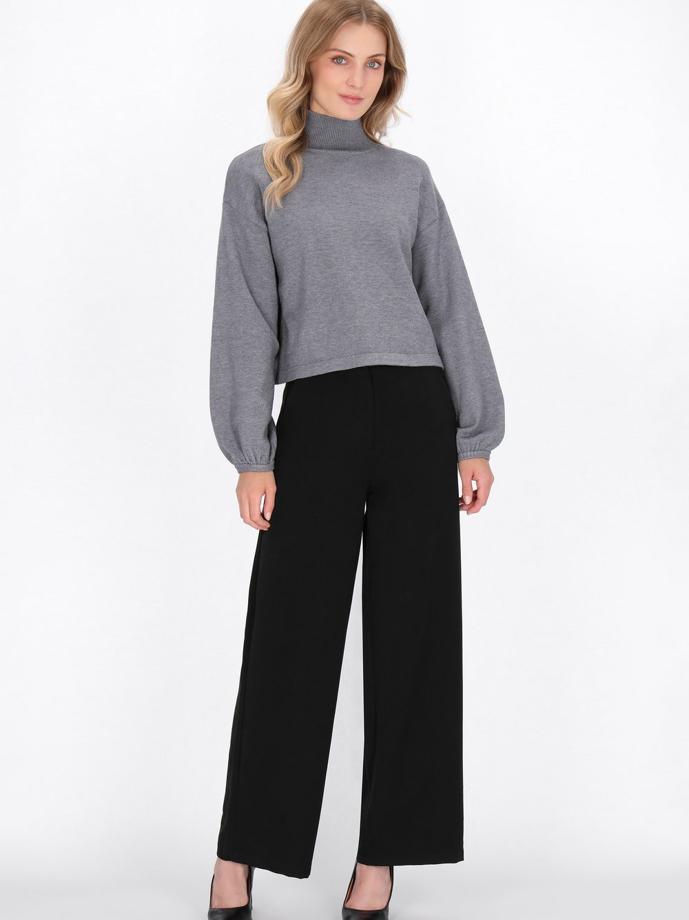 Dreimaster Pullover Damen Viskose grau, M/L