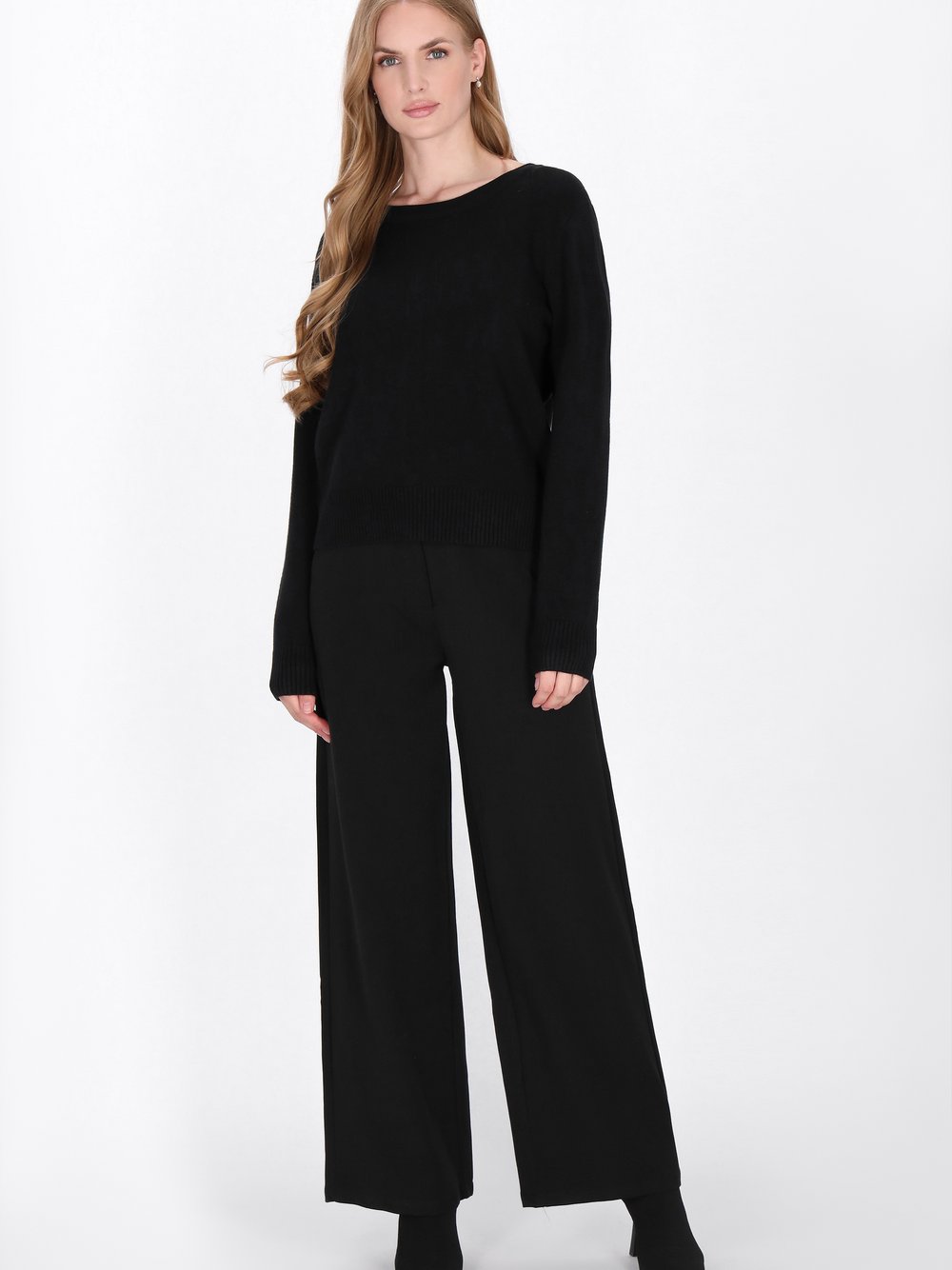 Dreimaster Strickpullover Damen Viskose schwarz, XS/S