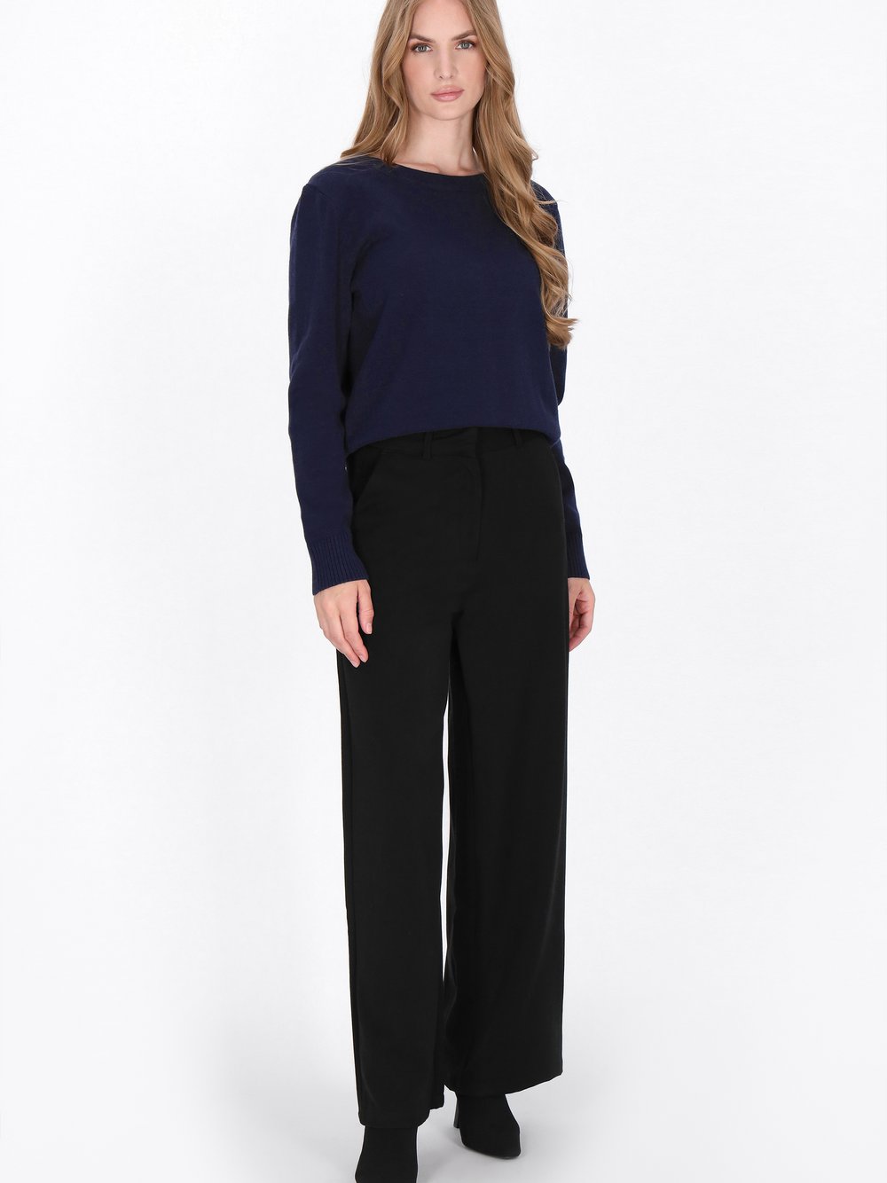 Dreimaster Strickpullover Damen Viskose blau, XS/S