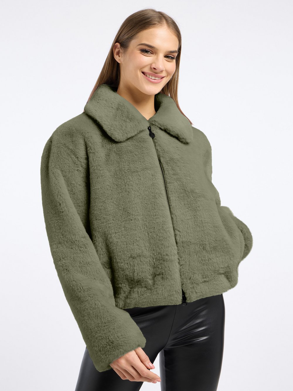 Thumbnail - Frieda & Freddies Blousonjacke Damen grün, 42