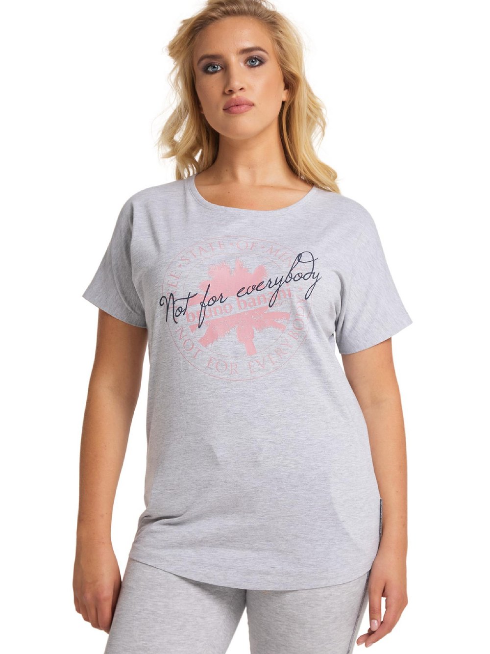 Thumbnail - Bruno Banani  T-Shirt  Damen Baumwolle grau bedruckt, L