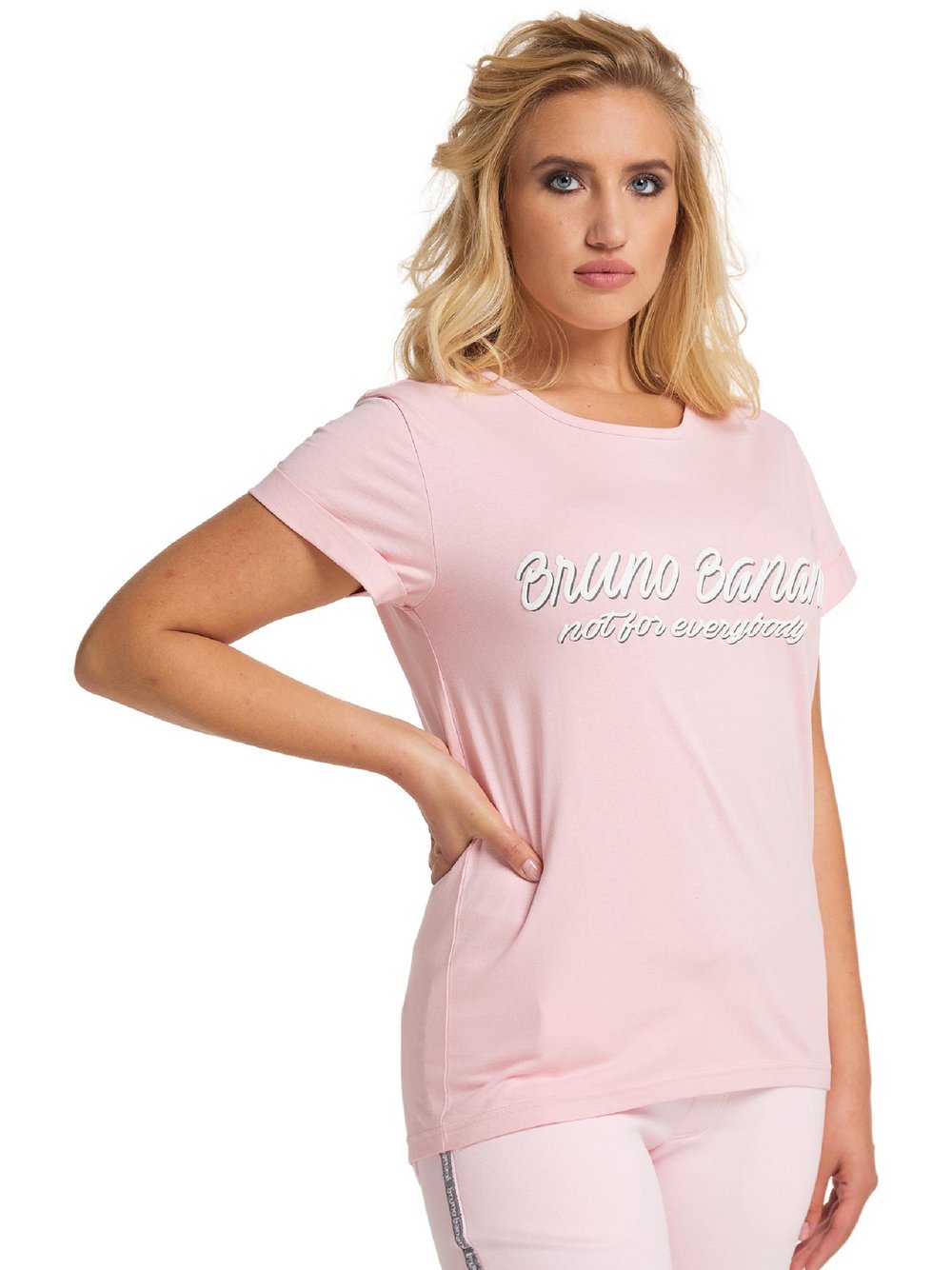 Thumbnail - Bruno Banani T-Shirt  Damen Baumwolle rosa bedruckt, XXL