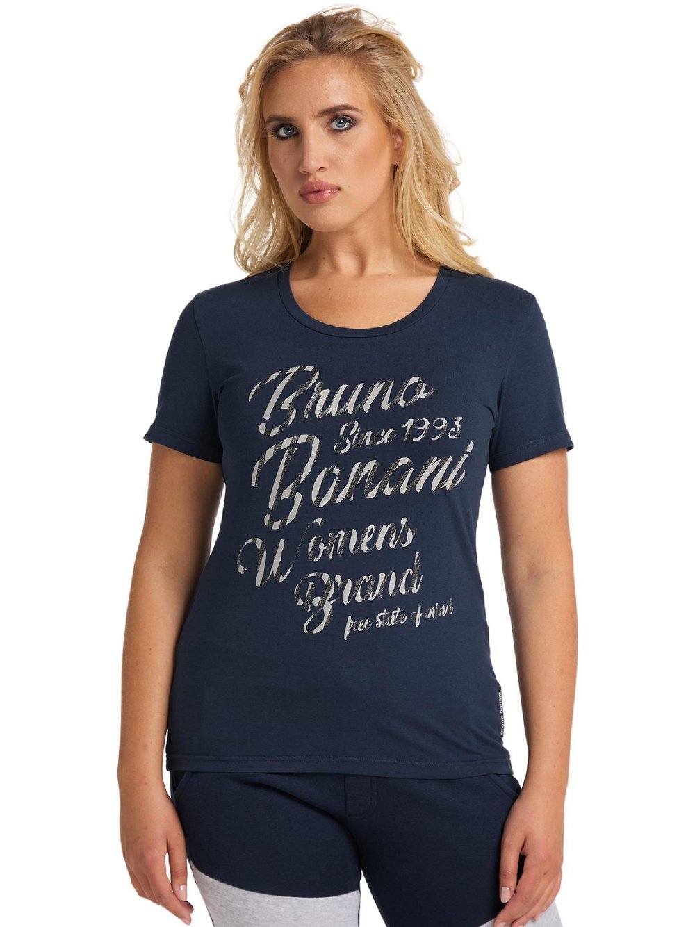 Bruno Banani T-Shirt  Damen Baumwolle blau bedruckt, XXXL