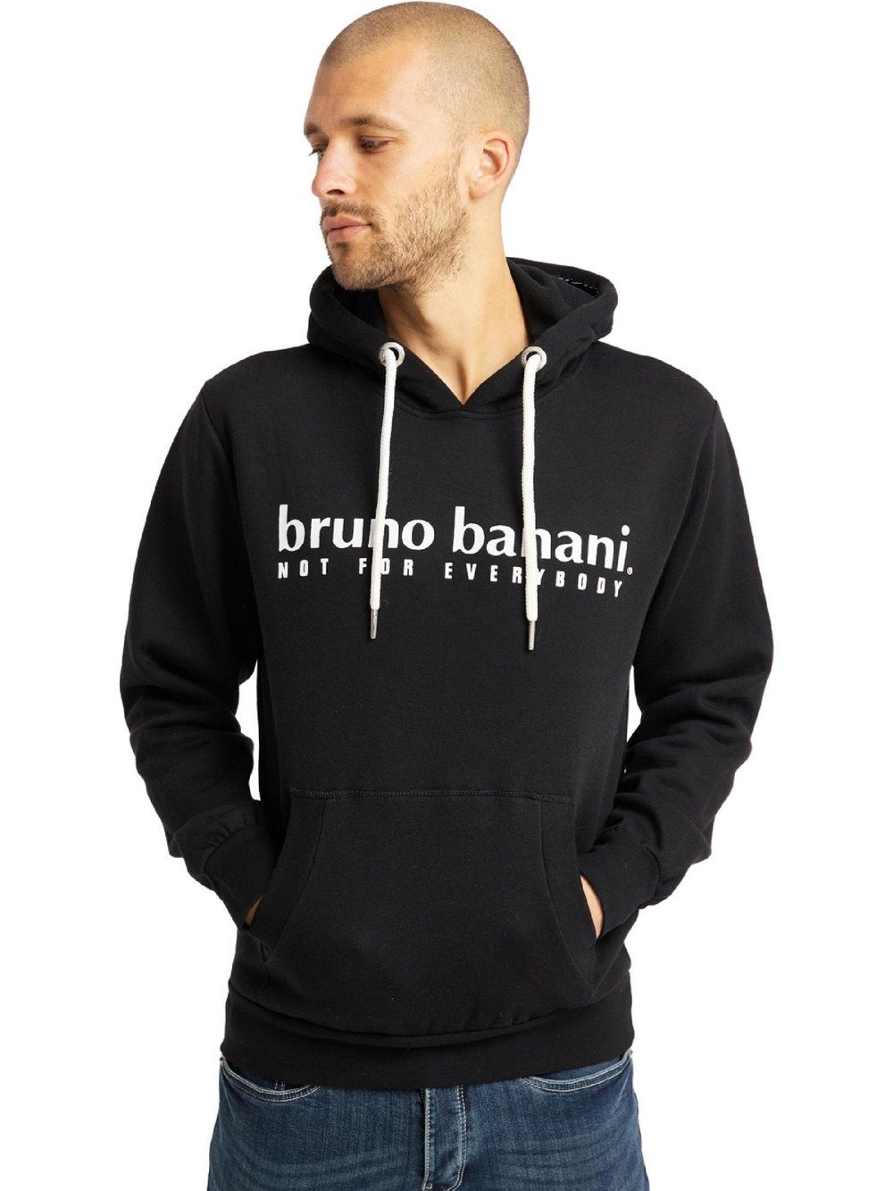 Thumbnail - Bruno Banani Hoodie Herren Baumwolle schwarz bedruckt, XXL