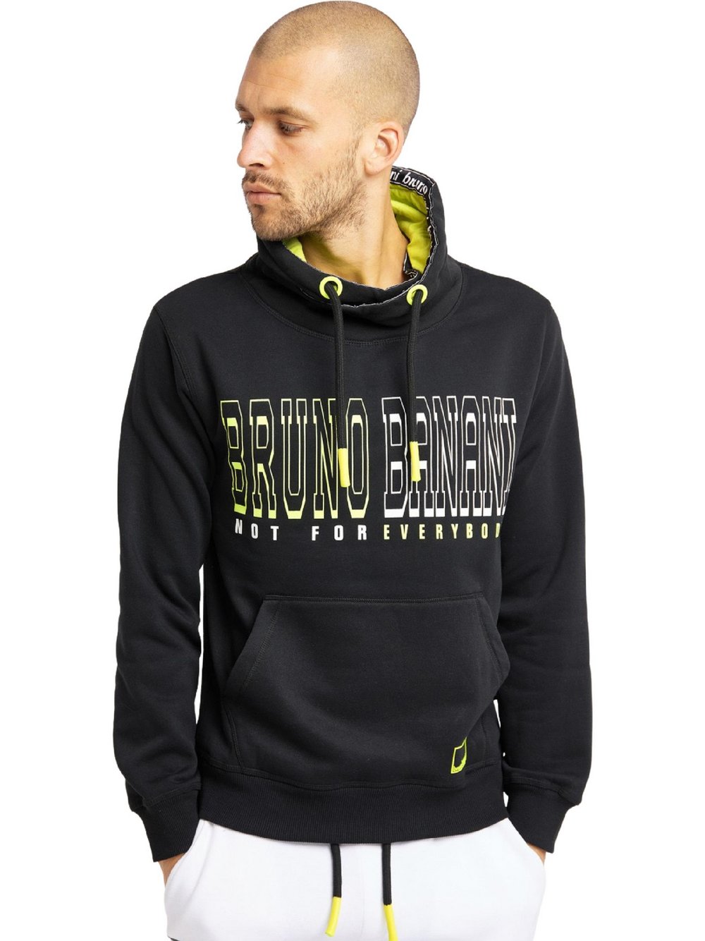 Thumbnail - Bruno Banani Hoodie  Herren Baumwolle schwarz bedruckt, XL