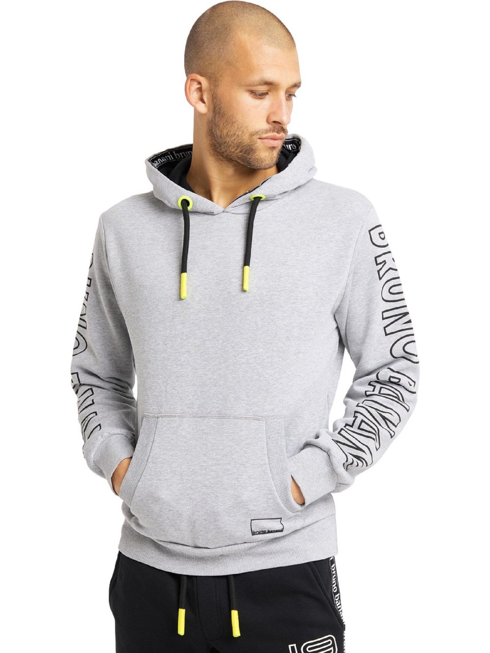 Bruno Banani Hoodie  Herren Baumwolle mehrfarbig bedruckt, XL
