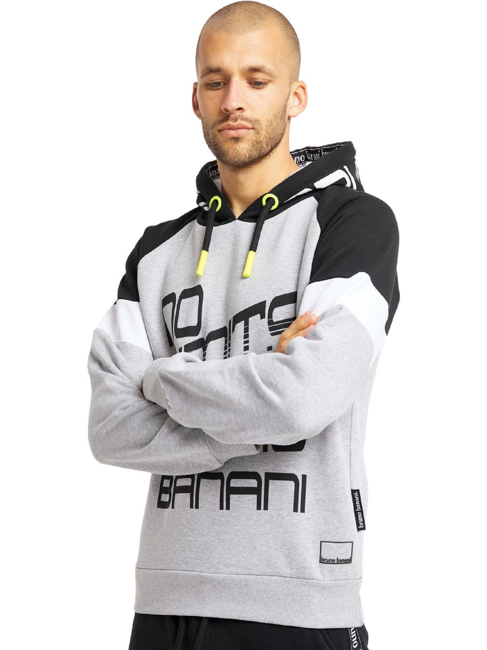 Bruno Banani Hoodie  Herren Baumwolle mehrfarbig bedruckt, L
