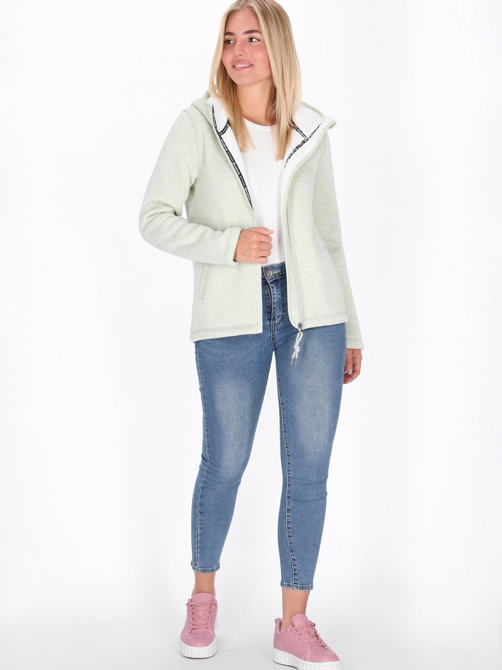 Schmuddelwedda Sweatjacke Damen grün, XXL