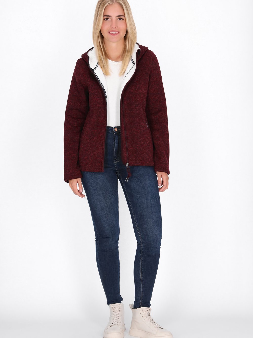 Schmuddelwedda Sweatjacke Damen rot, M