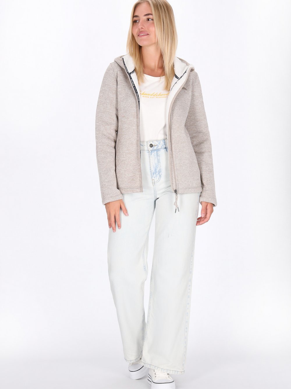 Schmuddelwedda Sweatjacke Damen beige, S