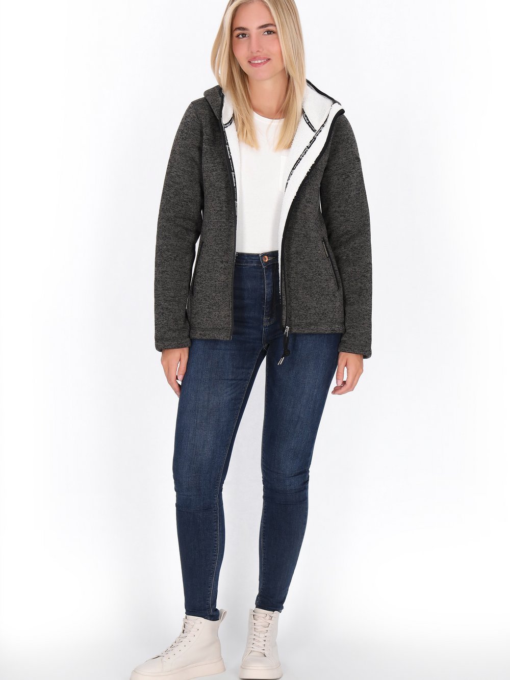 Schmuddelwedda Sweatjacke Damen grau, XL