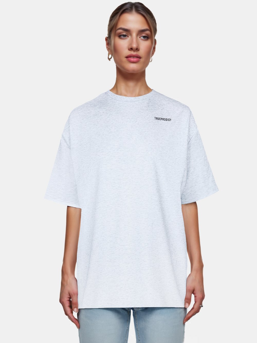 Trueprodigy Oversize-Shirt  Damen Baumwolle grau, XXL