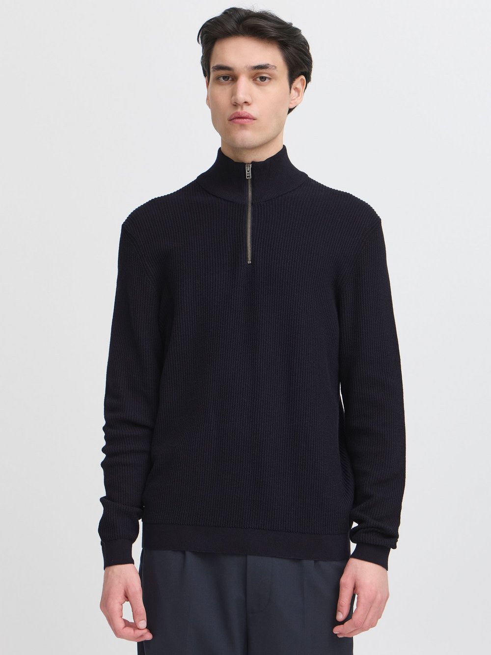 CASUAL FRIDAY Troyer Herren Baumwolle blau strukturiert, L