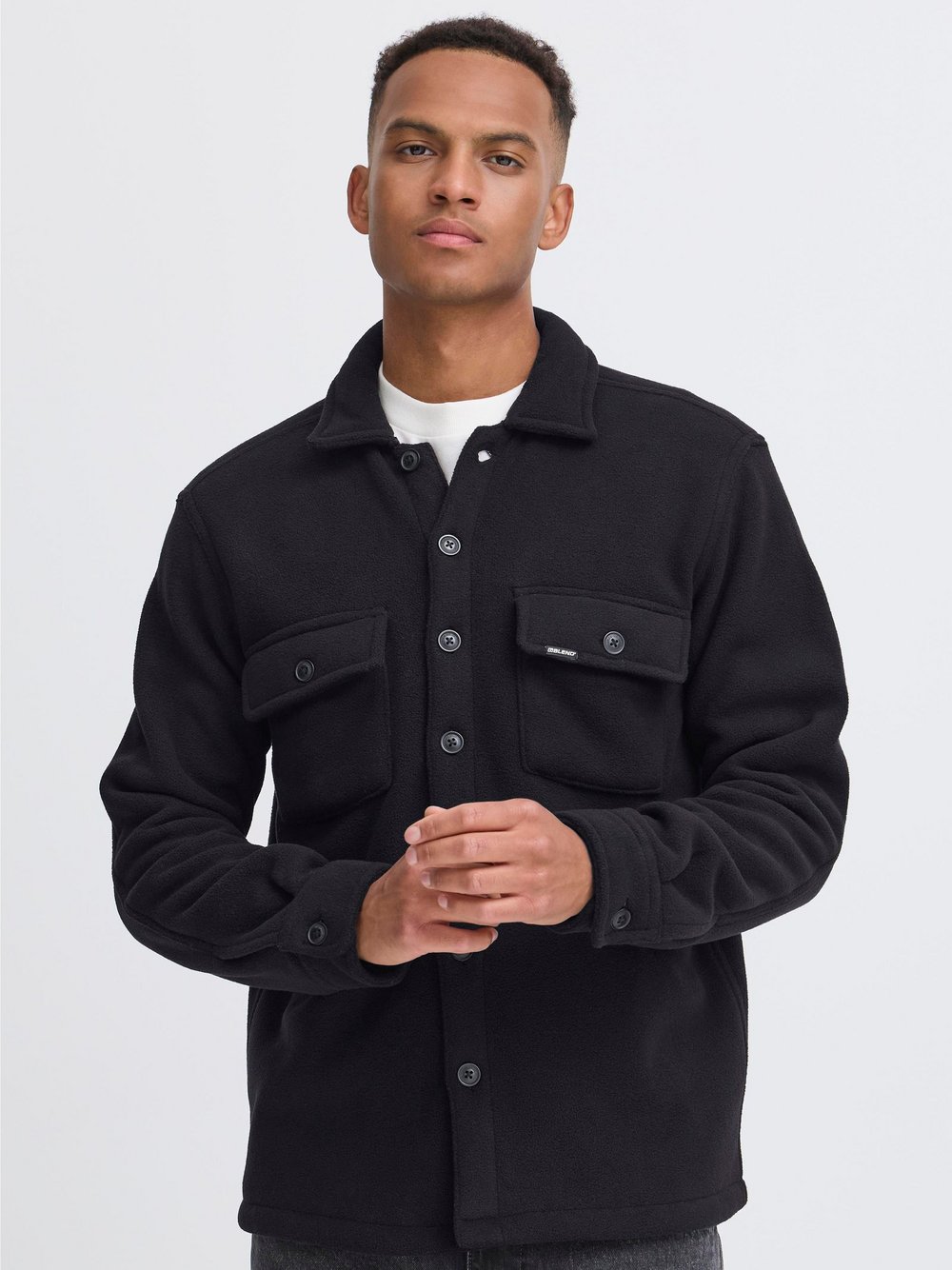 Thumbnail - BLEND Hemdjacke Herren schwarz, XXL