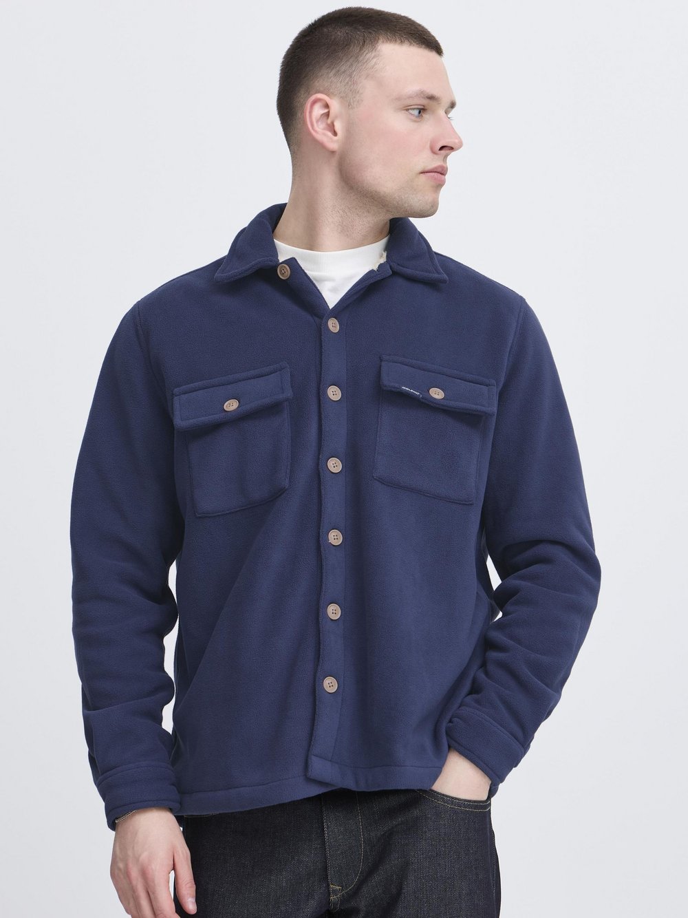Thumbnail - BLEND Hemdjacke Herren blau, XXL
