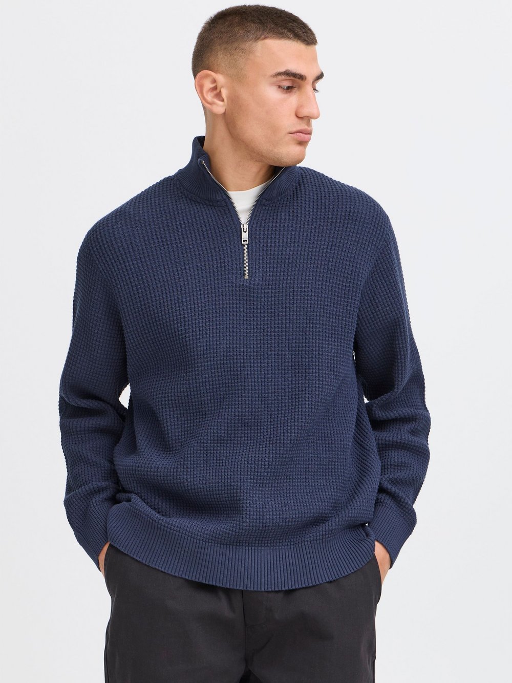 Thumbnail - Solid Troyer Herren Baumwolle blau, S