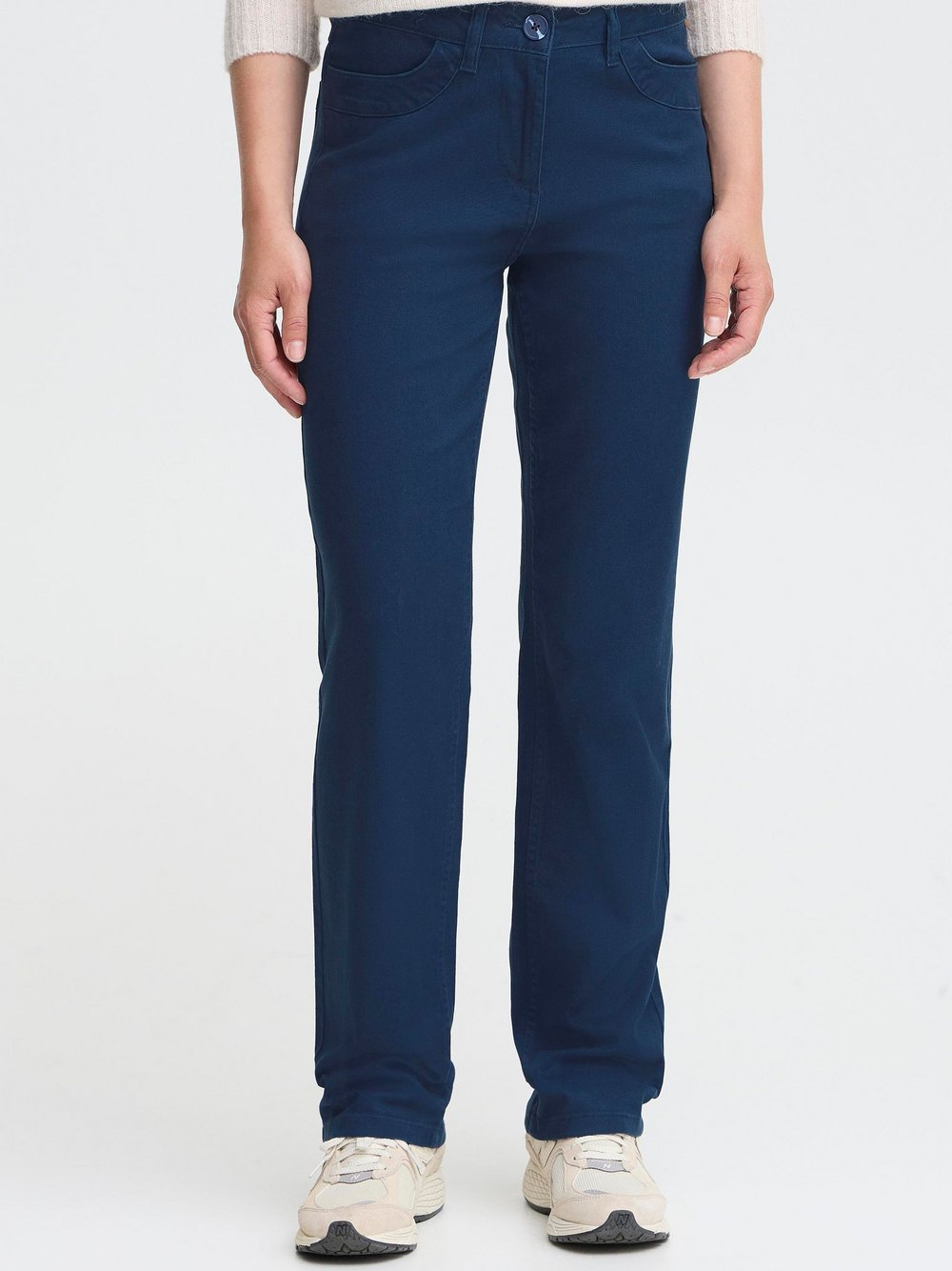 Thumbnail - OXMO Chinohose Damen Baumwolle blau, 44-32