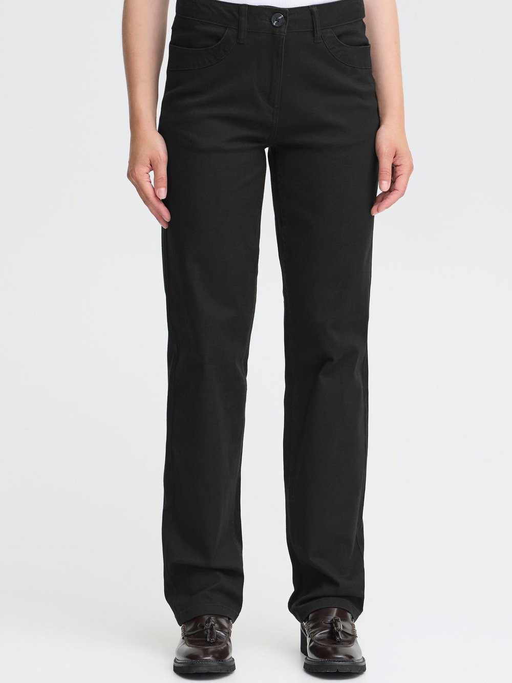 OXMO Chinohose Damen Baumwolle schwarz, 38-30