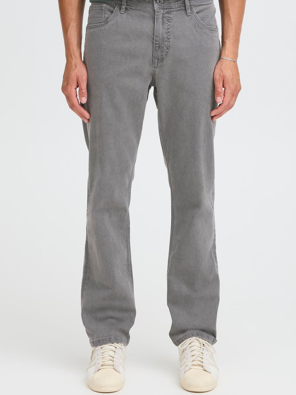 Solid Straight-Jeans Herren grau, 36-32