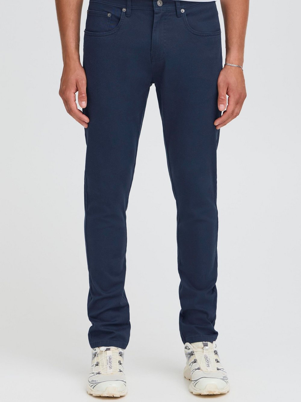 Thumbnail - Solid Chinohose Herren Baumwolle blau, 30-34