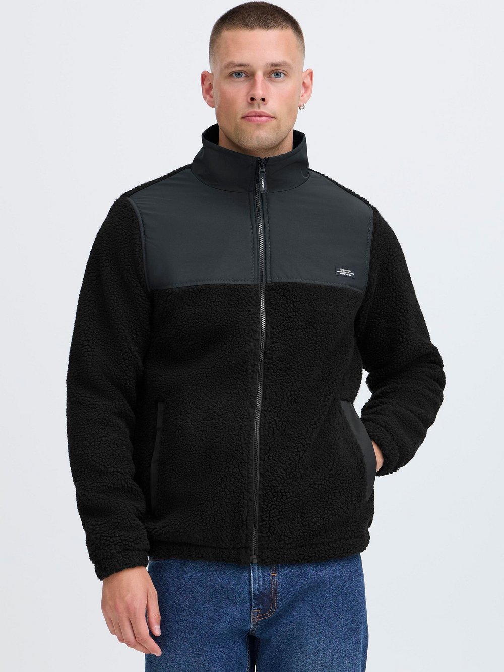 BLEND Plüschjacke Herren schwarz, S