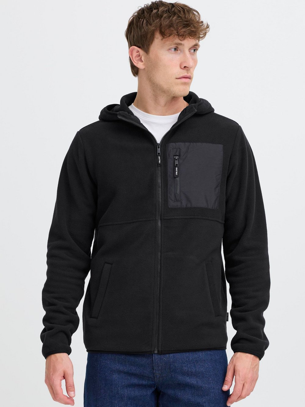 BLEND Fleecejacke Herren schwarz, M
